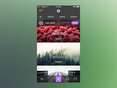 Photo Splash (UI Kit) for iOS app ios ios 8 iphone kit sketch sketchapp ui ui kit user experience user interface ux