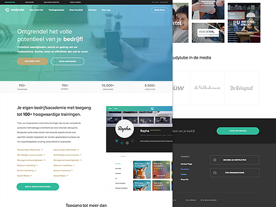 Studytube Homepage for Organisations homepage landingpage organisations study studytube webdesign