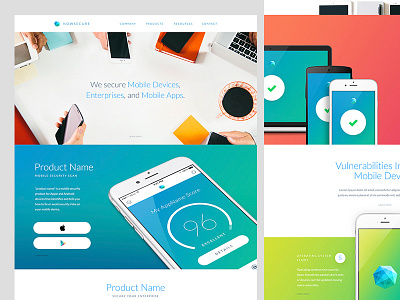 NowSecure Web Concept alex sheyn app clean colorful interactive mobile modern simple web website white