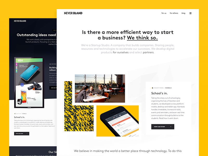 NEVERBLAND ajax canvas clean minimal neverbland portfolio website