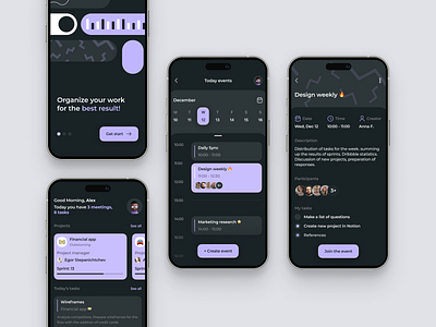 📝 Memorit - Task Management iOS App dashboard design ios management mobile planner app purple ui