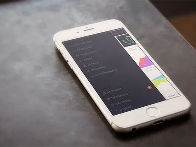 Responsive Mobile Menu app graph icons ios iphone 6 list menu rankings