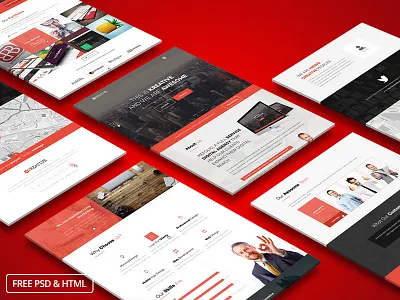 KreFolio-Startup Agency Landing Page Template. Freebie corporate creative free freebie html psd startup ui user experience user interface ux web design