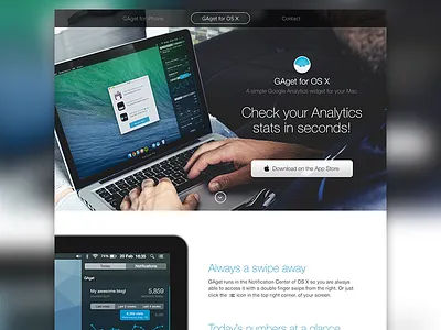 GAget for OS X app gaget google google analytics landing mac osx stats website widget
