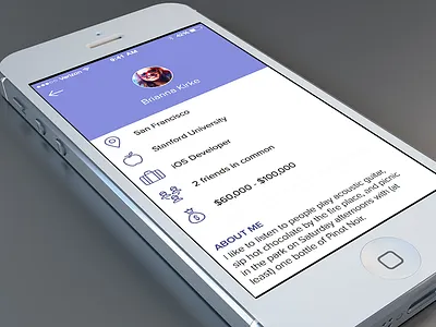 Match-making Profile Concept match making mobile profile tinder