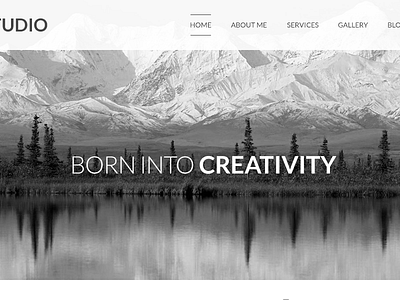 Home photography portfolio typography ui