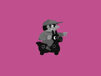 Big Boy Riding Hood character character design digital doodle horse illustration riding rody