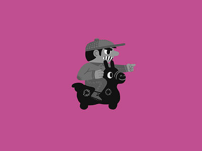 Big Boy Riding Hood character character design digital doodle horse illustration riding rody