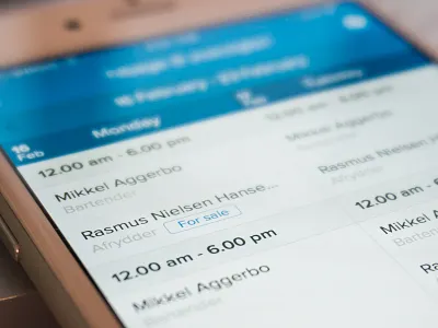Smartplan on mobile blue employee mobile schedule scheduling smartplan webapp