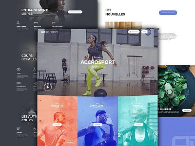 Home Page - Fitness Club club fitness gym home landing news picture run ui ux