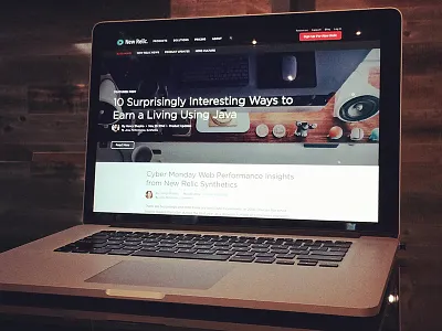 New Relic Blog Redesign analytics blog clean new relic saas ui web