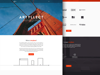 Homepage Design V3 flat homepage icons illustrations landing orange photography portfolio teal ui ux web