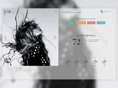 Weather Dashboard dashboard design flat minimal numbers ui ux weather