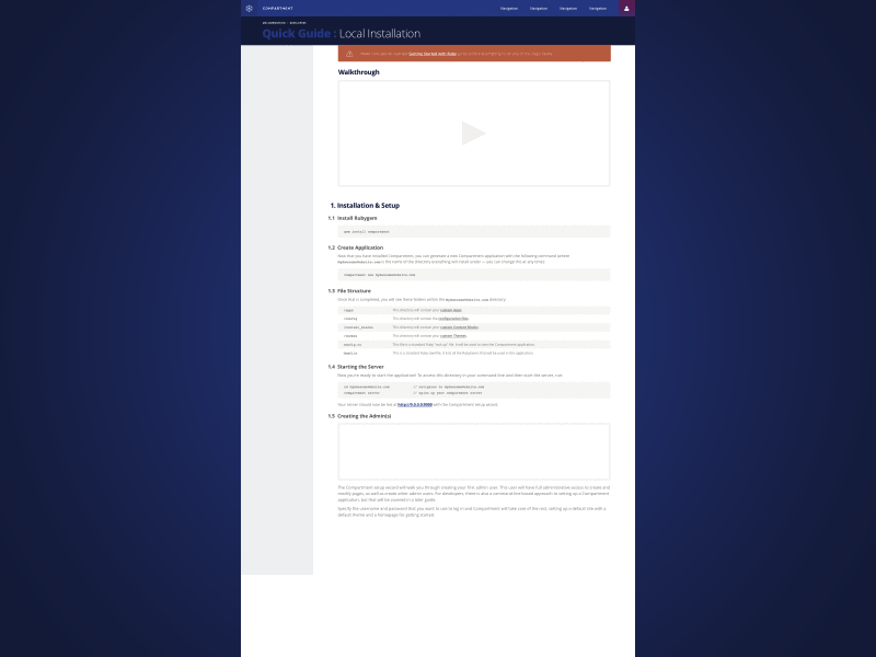 Compartment Documentation Exploration Process compartment cms docs documentation schnapps sketch