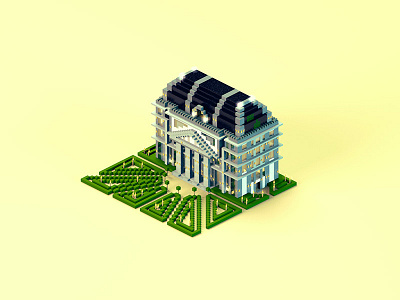 Empire City Hall 3d building cinema 4d city hall empire gardens minecraft render stormtrooper