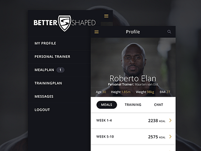 BetterShaped iOS app apple backend color design fitness interface ios userinterface