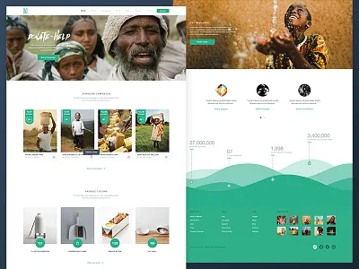 Charity Water Home africa campaign charity crowdfunding green home shop store theme vietnam volunteer water