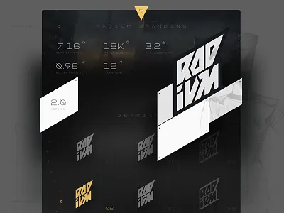 Radium Logo Explorations branding future identity logo mark retro ui yellow