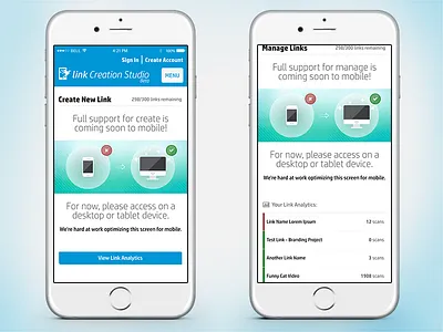 Hiding features on mobile device hidden interface ios mobile mock mvp responsive ui web app
