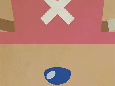 Chopper anime art chopper illustration illustrator manga minimalism one photoshop piece poster vector