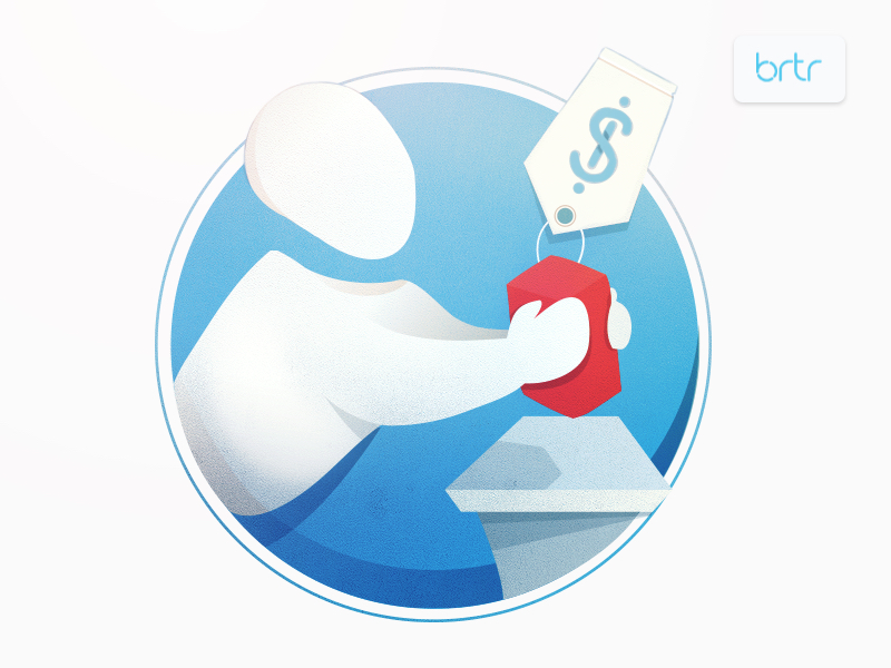 'What You Sell' Brtr Badge badge character icon person price products sell selling website icon