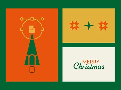 Christmas Card 2022 branding card christmas festive gift gold green greetings card icon illustration logo mark mobile negative space noel print seasonal type vector web