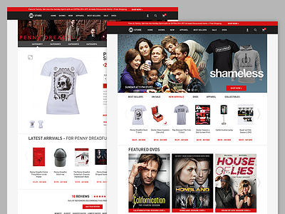 Showtime Store Redesign e commerce ecommerce shop showtime store ui web website