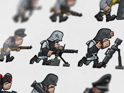 German - Winter game art war ww2