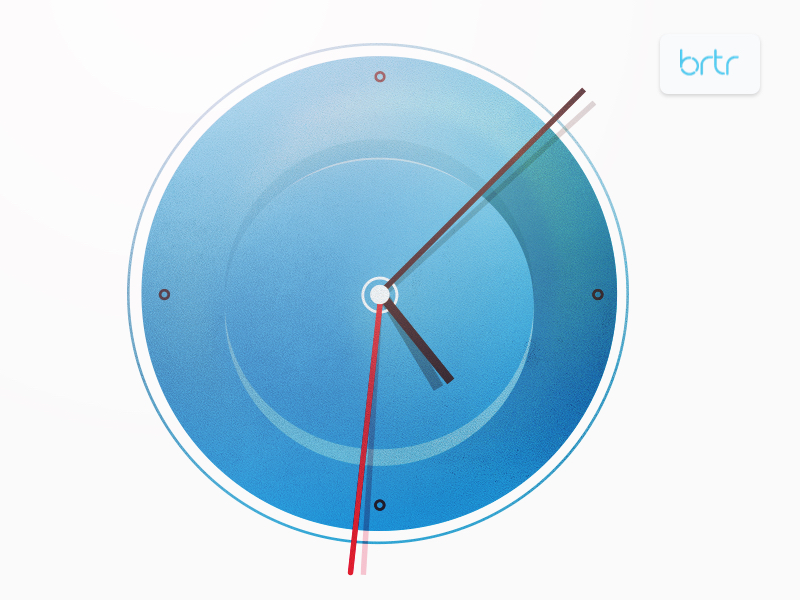 'When You Work' Brtr Badge badge blue circle clock clockface icon texture time watch website icon when work