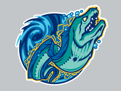 Eel Logo brand eel identity logo sports team water