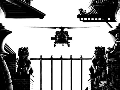The Punisher character chopper comic drawing eastern fan art illustration marvel military perspective vigilante war