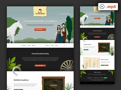 Horse Farm Homepage animation designer horses illustration interactive parallax redesign responsive website