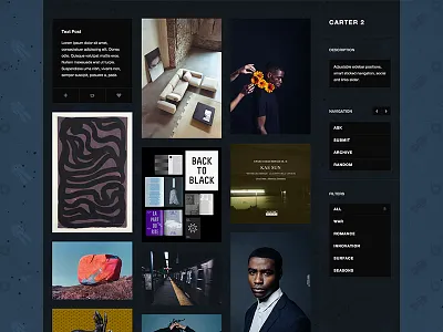 Theme Carter free free tumblr themes grid jquery masonry minimal themes tumblr tumblr themes web design