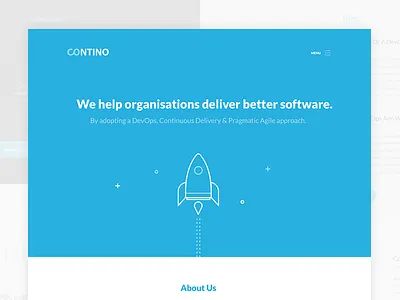 Contino Landing Page app desktop illustration landing page rocket software web website