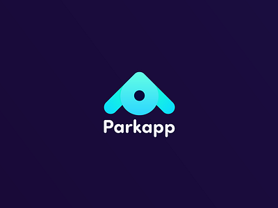 Parkapp logo app branding bright design graphic design logo minimal modern parking