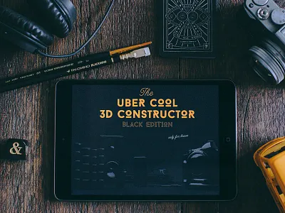 3D Constructor {Black Edition} 3d black constructor create header heroheader imac ipad objects photo
