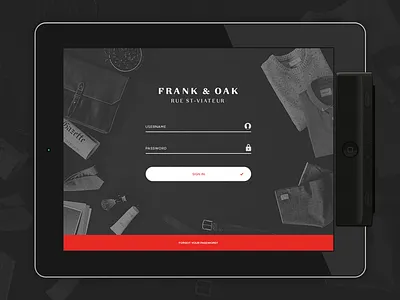 Login Page ipad login