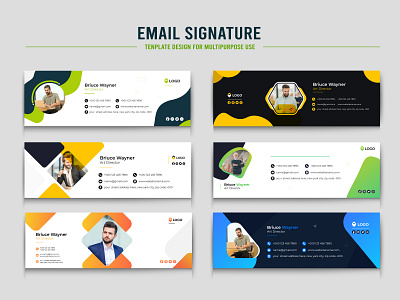 Modern Email signature template design banner design branding creative design email email signature illustration landing page personal poster design signature social media banner social media cover template ui vector web website header