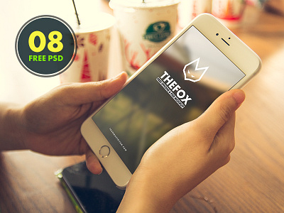 8 Free TheFox iPhone 6 PSD Mock-Ups Template download free freebies iphone mock ups phone psd psd mockup smart template thefox tranmautritam