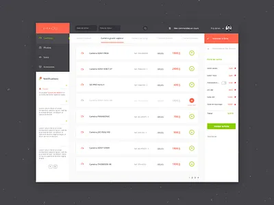 Cifaloc - Products list cifaloc clean dashboard flat layout neat ui ux webdesign website « list product »