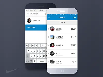 Nike+ Fuelband app clean design fuelband interactive ios nike phone sports ui ux web