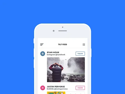 Tilt Mixed Social Feed feed ios social tilt ui