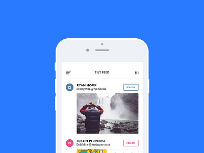 Tilt Mixed Social Feed feed ios social tilt ui