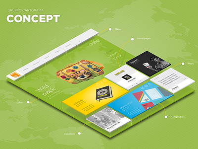 Cartorama website bag book box cartorama concept grid layout ui website