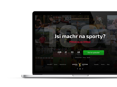 Universal Sportsman Homepage animation dark designer event interactive parallax redesign responsive sport website