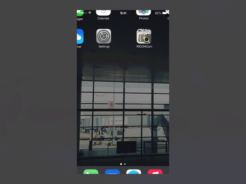 RICOHCam app camera gif mobile motion skeuomorphism ui