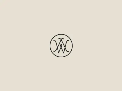 Monogram aw icon logo mark monogram photography vintage