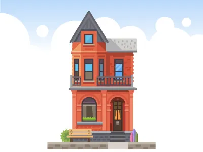 House consturctor flat house set villa