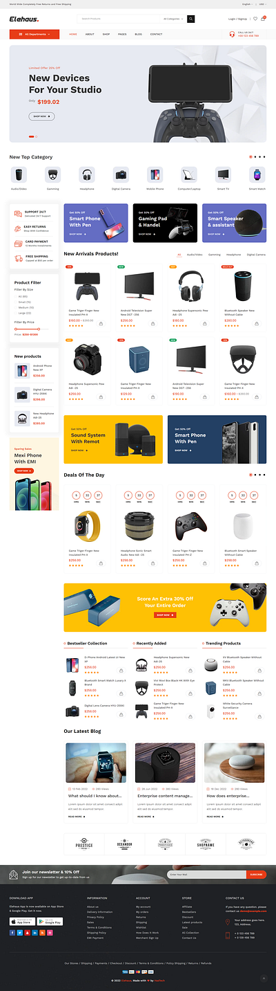 Electronics eCommerce Website Template store