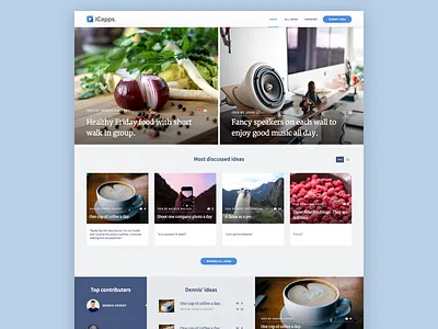 Idea platform grid idea layout photo web webdesign